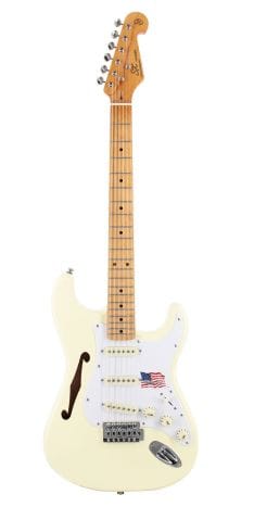 SX ALD2H Alder Series Semi-Hollow Electric Guitar in Vintage White 