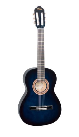 Valencia VC103BUS - 3/4 Size Classical Guitar - Gloss Blue Sunburst