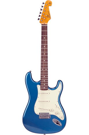 SX Vintage Style SC Electric Guitar in Lake Placid Blue