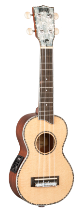 Mahalo MP1E - Solid Top Electric/Acoustic Ukulele - Soprano