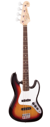 SX SB1 Electric Bass Guitar Kit in 3 Tone Sunburst
