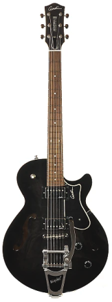 Godin Montreal Premiere Thinline Semi-Hollow Trans Black w/Bigsby